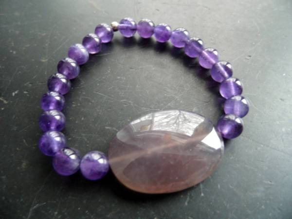 Armband, Amethyst, lila, Männer, Unisex, Amethystarmband, Schmuck